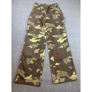TNA Aritzia Women 00 Green Camo Greenwich Carpenter Straight Leg Pants